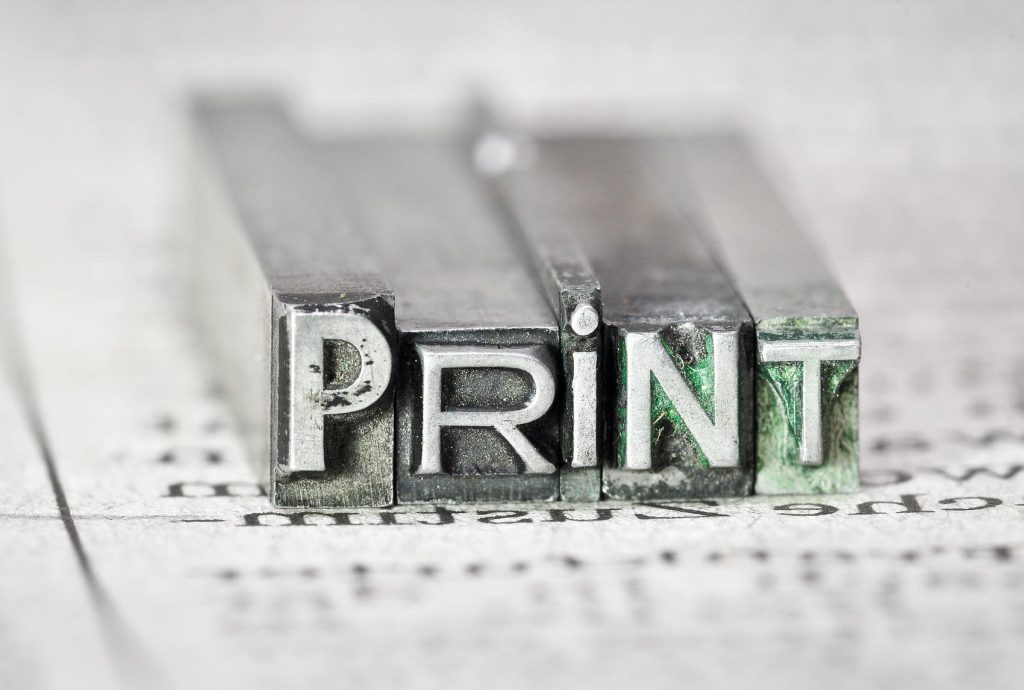 Drucksachen - Print als eiserner Stempel