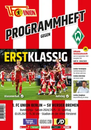 Saison 2024/25 Heft 16 - SV Werder Bremen